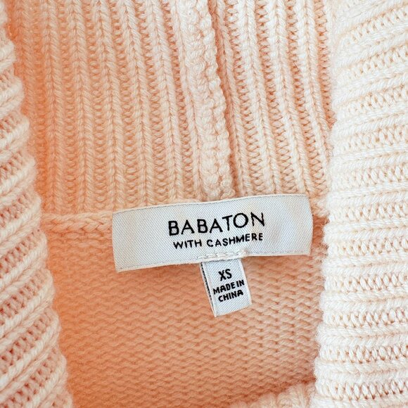 Aritzia Babaton Nicolas Wool & Cashmere Knit Sweater Ivory Cream Size XS - Picture 4 of 5